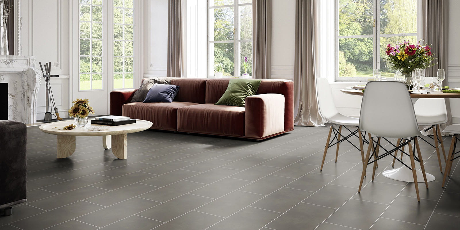 Home - Concrete Crush - Charcoal - Living