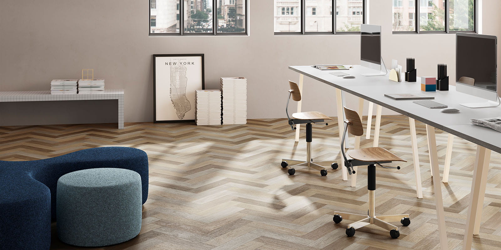 Home - New England Oak Parquet - Toffee - Office_02